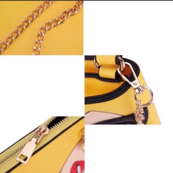 Yellow Personality Bag Blonde Crossbody Satchel - Picture 3 of 5